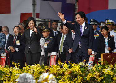 President Tsai Ing-wen (left) and her Vice President William Lai (right) during Taiwan's 112th National Day ceremony. This will be the last time Tsai addresses this annual event as her second term in...
